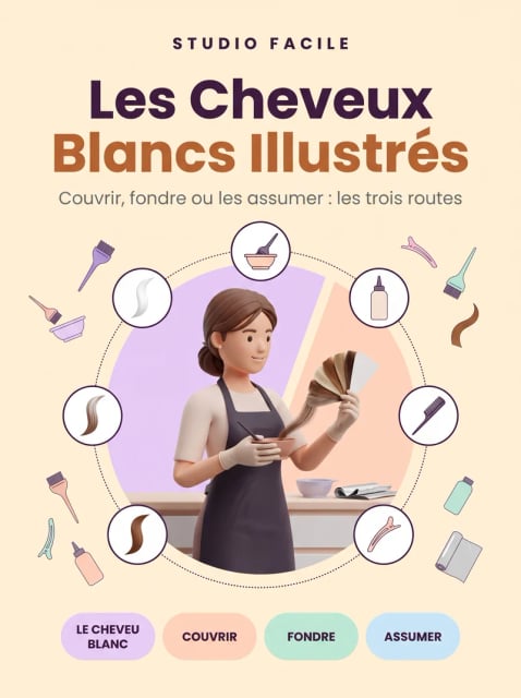 Les Cheveux Blancs Illustrés — couvrir, fondre ou les assumer : les trois routes