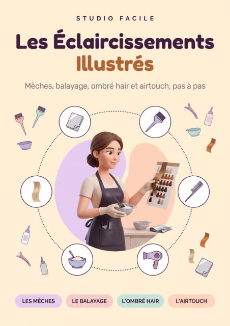 Les Éclaircissements Illustrés — mèches, balayage, ombré hair et airtouch, pas à pas
