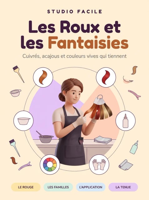 Les Roux et les Fantaisies Illustrés — cuivrés, acajous et couleurs vives qui tiennent