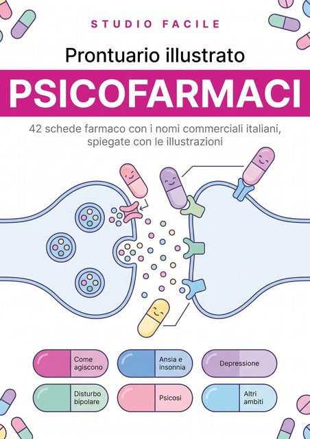 Psicofarmaci Illustrati — 42 schede con i nomi commerciali italiani