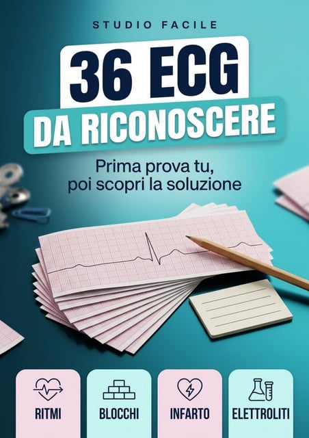 36 ECG da riconoscere — allenati finché non li sbagli più