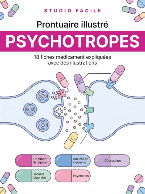 Psychotropes Illustrés — 18 fiches médicament expliquées