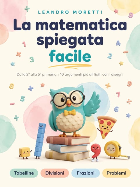 La matematica spiegata facile — dalla 2ª alla 5ª primaria: i 10 argomenti più difficili, con i disegni