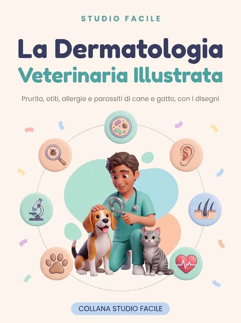La Dermatologia Veterinaria Illustrata — prurito, otiti, allergie e parassiti di cane e gatto, con i disegni