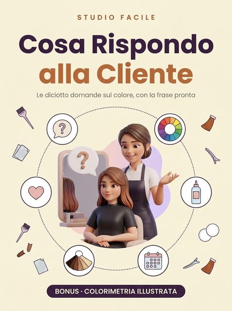 Cosa Rispondo alla Cliente — le diciotto domande sul colore, con la frase pronta