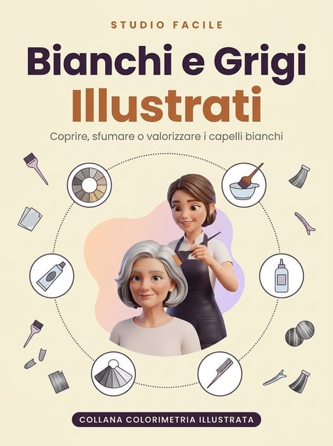 Bianchi e Grigi Illustrati — coprire, sfumare o valorizzare i capelli bianchi