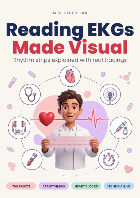 Reading EKGs Made Visual — rhythm strips explained with real tracings