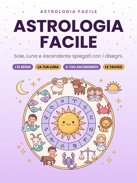 Kit Astrologia Facile — Sole, Luna e Ascendente spiegati con i disegni