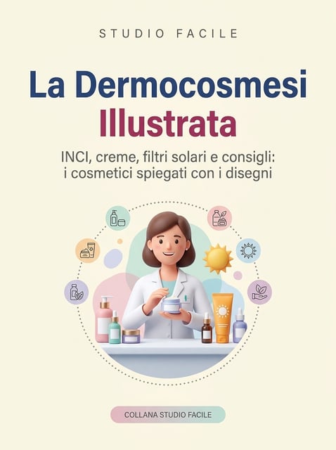 La Dermocosmesi Illustrata — iNCI, creme, filtri solari e consigli: i cosmetici spiegati con i disegni