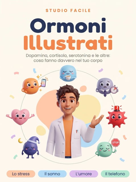 Ormoni Illustrati — Dopamina, cortisolo, serotonina e le altre: cosa fanno davvero nel tuo corpo