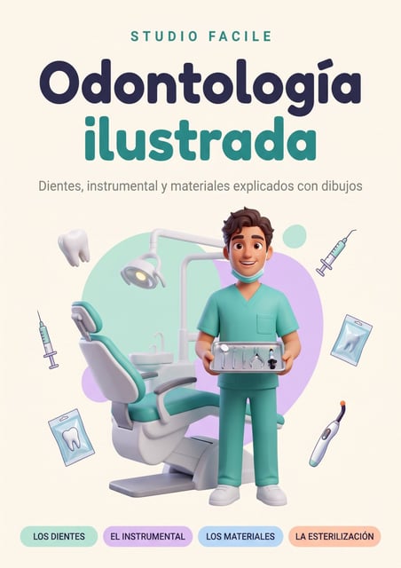 Kit Odontología Ilustrada — Dientes, instrumental y materiales explicados con dibujos