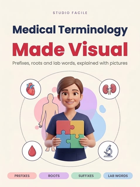 Medical Terminology Made Visual — prefixes, roots and lab words, explained with pictures