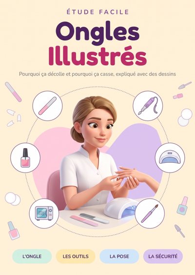 Ongles Illustrés — Pourquoi ça décolle et pourquoi ça casse, expliqué avec des dessins